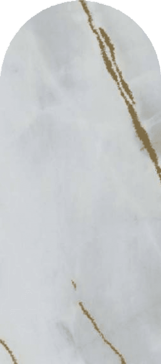 White marble with gold veining — Fluted
